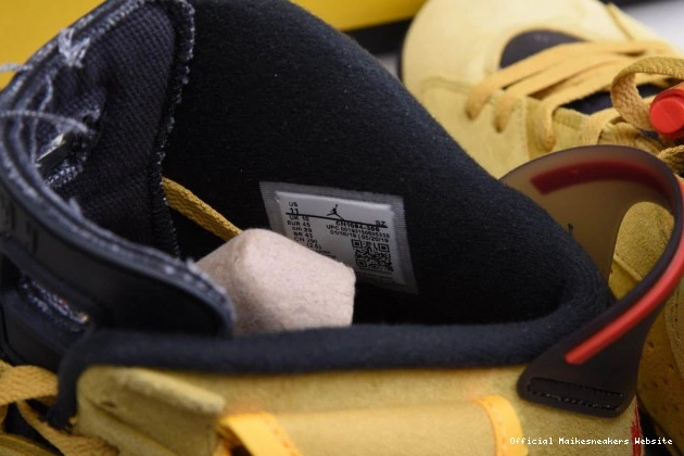 Official Maikesneakers CN1084-300 TRAVIS 6 JORDAN X YELLOW AIR SCOTT 0705